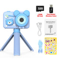 Kids Bear Digital Camera 1080P HD 26MP – Fun Gift for Children Kids Digital Camera Nixie Blue add 32G SD-Card