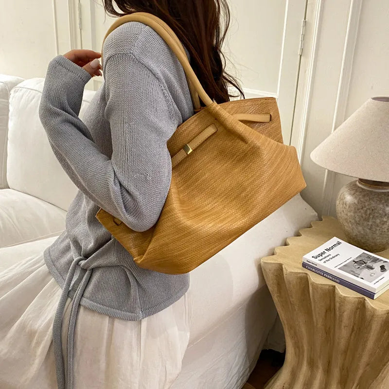 Korean Niche Large Tote Bag – 2025 Spring Basket Style Handbag Women's Tote Bag Nixie