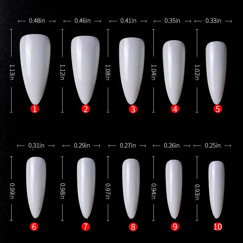 500PCS Clear Acrylic Press On Nail Tips – Multi-Shape Manicure Set Press On Nail Tips Nixie