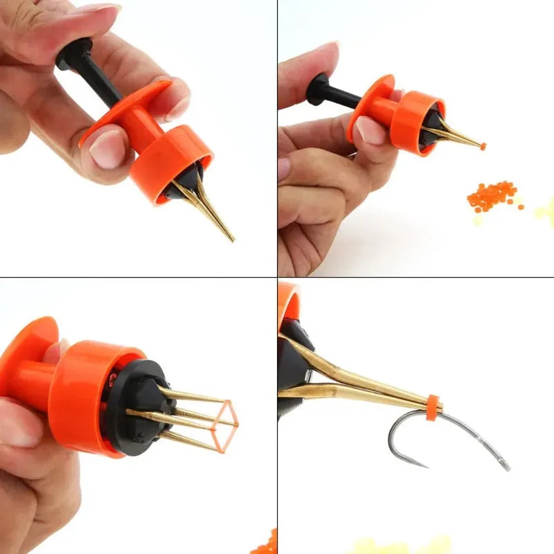 Worm Bait Clip + 300 Elastic Rubber Rings – Fishing Hair Rig Fishing Bait Clip Nixie