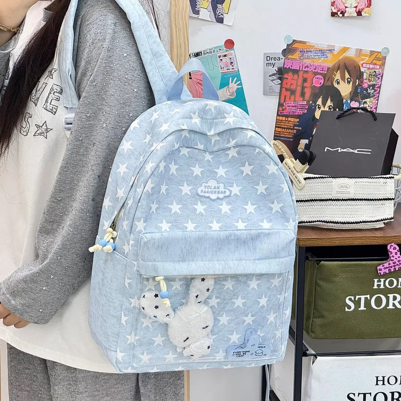 Korean Style School Backpack for Teen Girls – Lightweight Nylon School Backpack Nixie