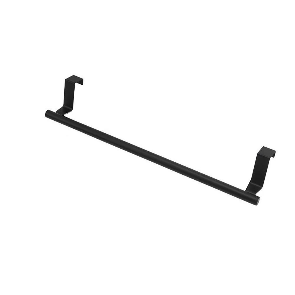 No-Drill Cabinet Door Towel Rack – Single Rod Cloth Hanger Cabinet Door Towel Rack Nixie L