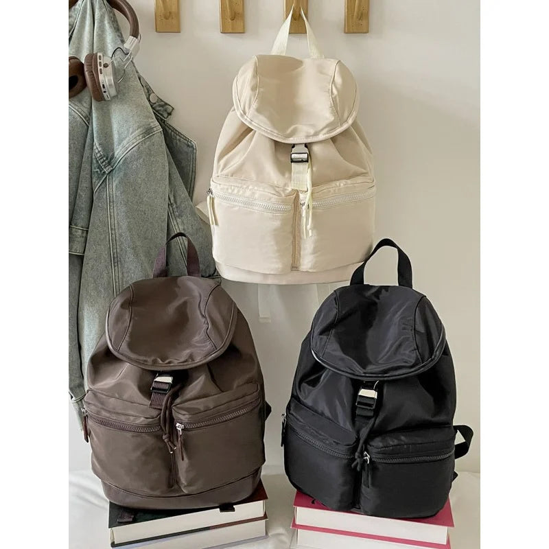 Korean-Style Casual Nylon Backpack – Commute & College Casual Backpack Nixie