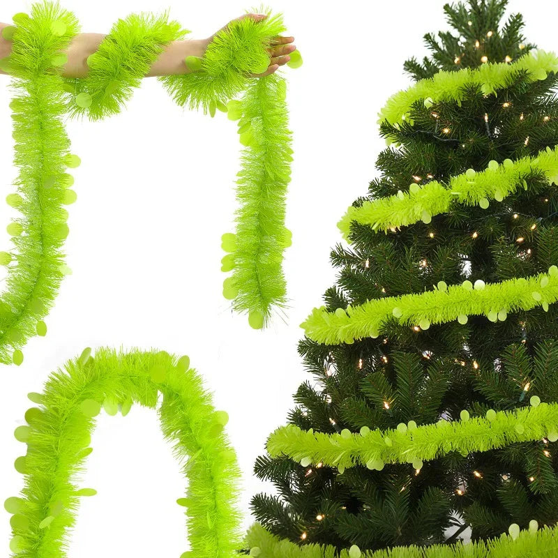 2M Neon Flower Wreath UV Glow Garland Party Decoration Party Garland Nixie Green