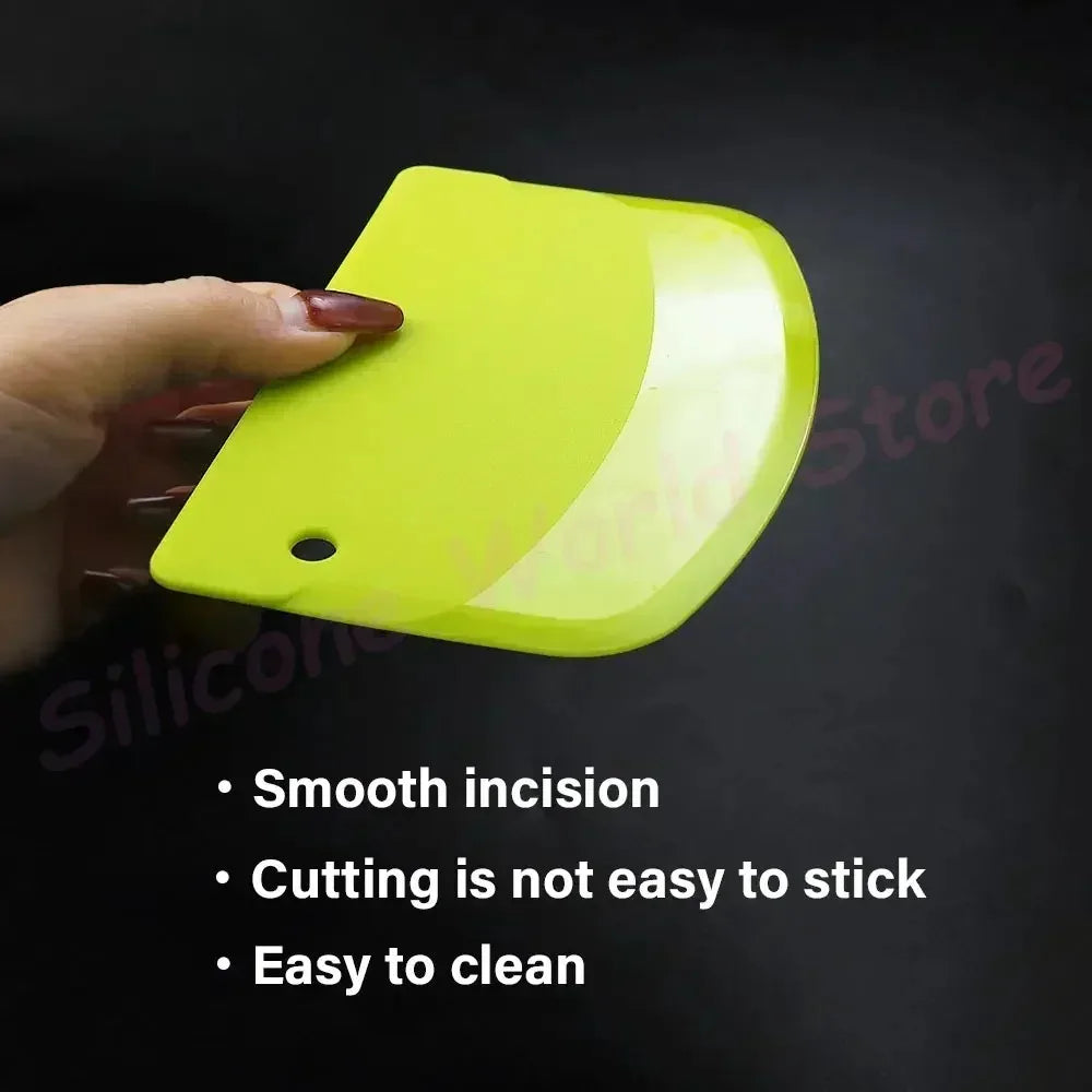 Plastic Cake Scraper & Dough Cutter Baking Tool Set