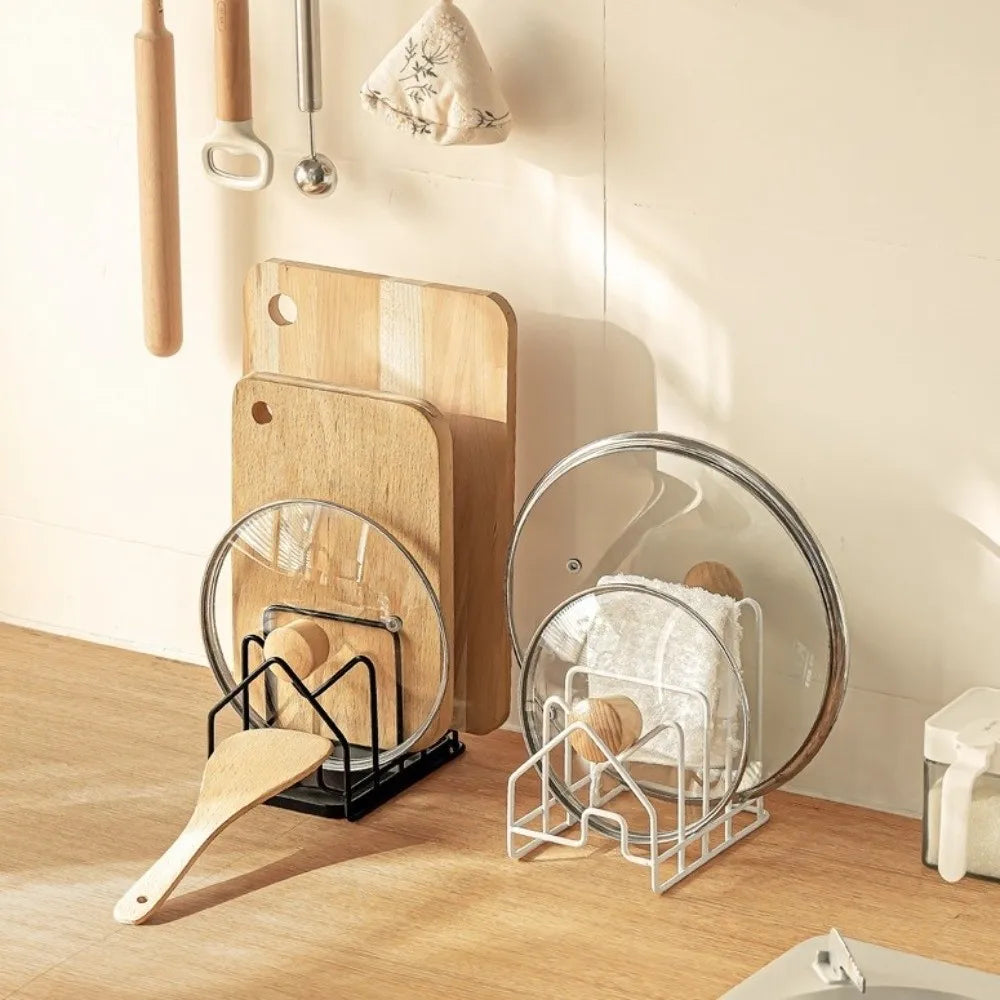 Multi-Layer Pan Lid & Cutting Board Organizer Rack Kitchen Storage Rack Nixie
