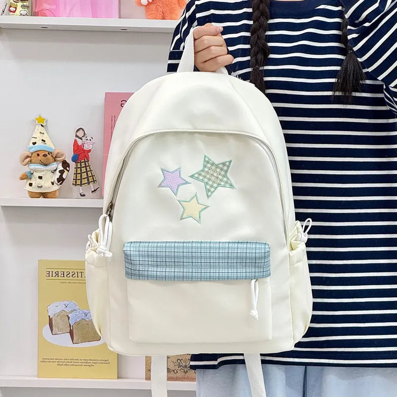 Korean Minimalist Large Backpack for Teen Girls | School Bag Teen Girls Backpack Nixie
