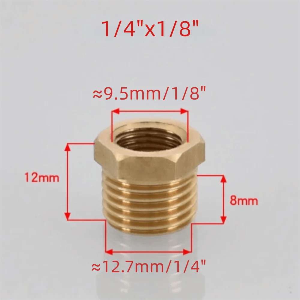 Brass Hex Bushing Reducing Coupler – 1/8 to 3/4 Pipe Fitting Brass Pipe Fitting Nixie 1-4-x1-8-