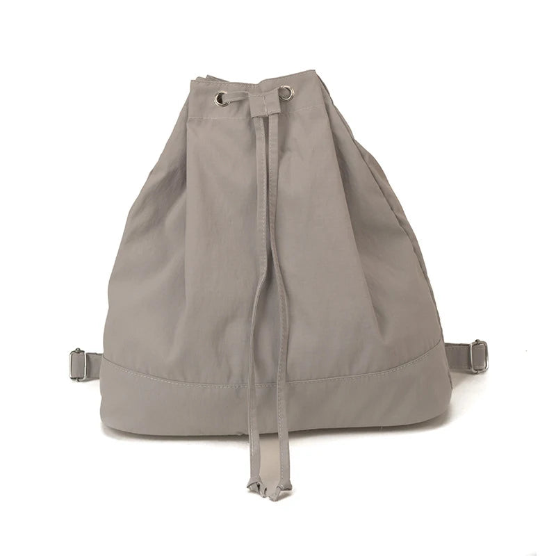Nylon Drawstring Backpack Women – Foldable Travel & Gym Bag Drawstring Backpack Nixie