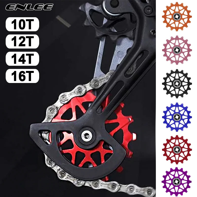 ENLEE Ceramic Bearing Jockey Wheel Ultralight MTB Road Bike Derailleur Jockey Wheel Nixie