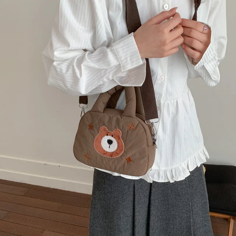 Korean Cute Bear Cartoon Crossbody Bag for Girls | K-Style Crossbody Bag Nixie