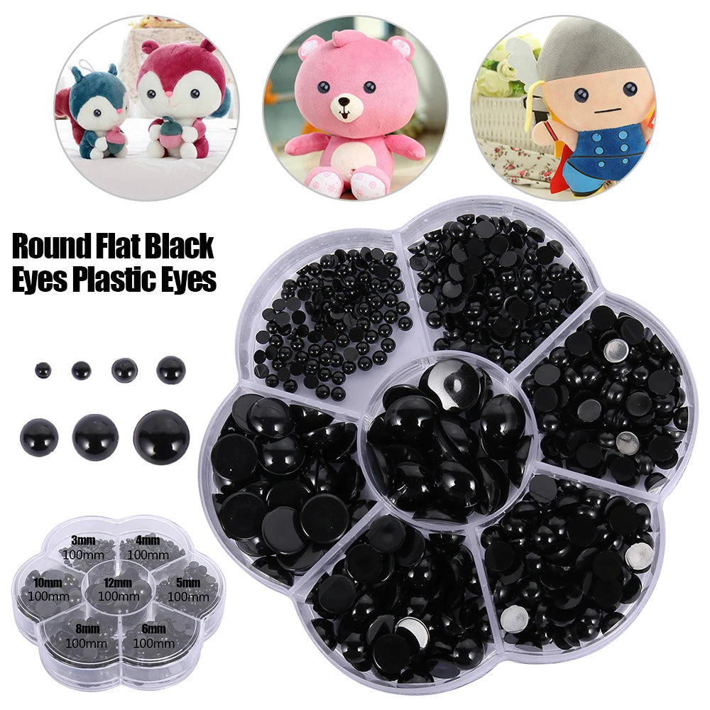 150/500 Pack Plastic Safety Eyes for Stuffed Animals & Crafts Doll Craft Eyes Nixie