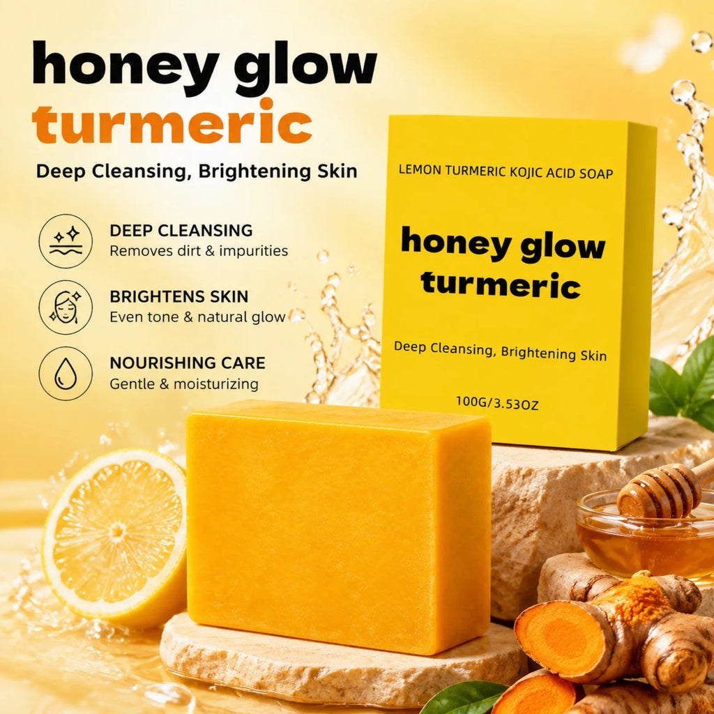 Turmeric Kojic Acid Bar Soap – Honey, Lemon Deep Cleanse Cleansing Bar Soap Nixie