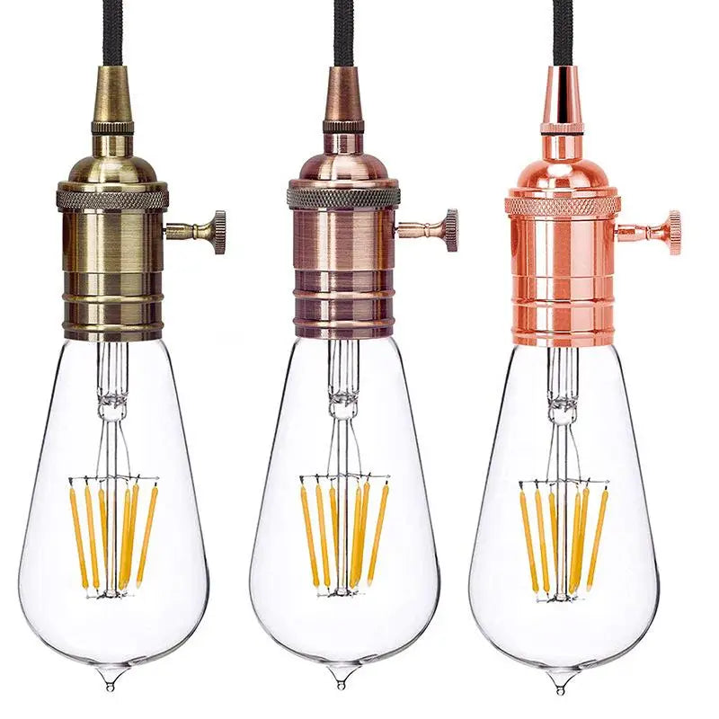 E27 Antique Aluminum Lamp Socket with Dimmer Switch | DIY Lighting
