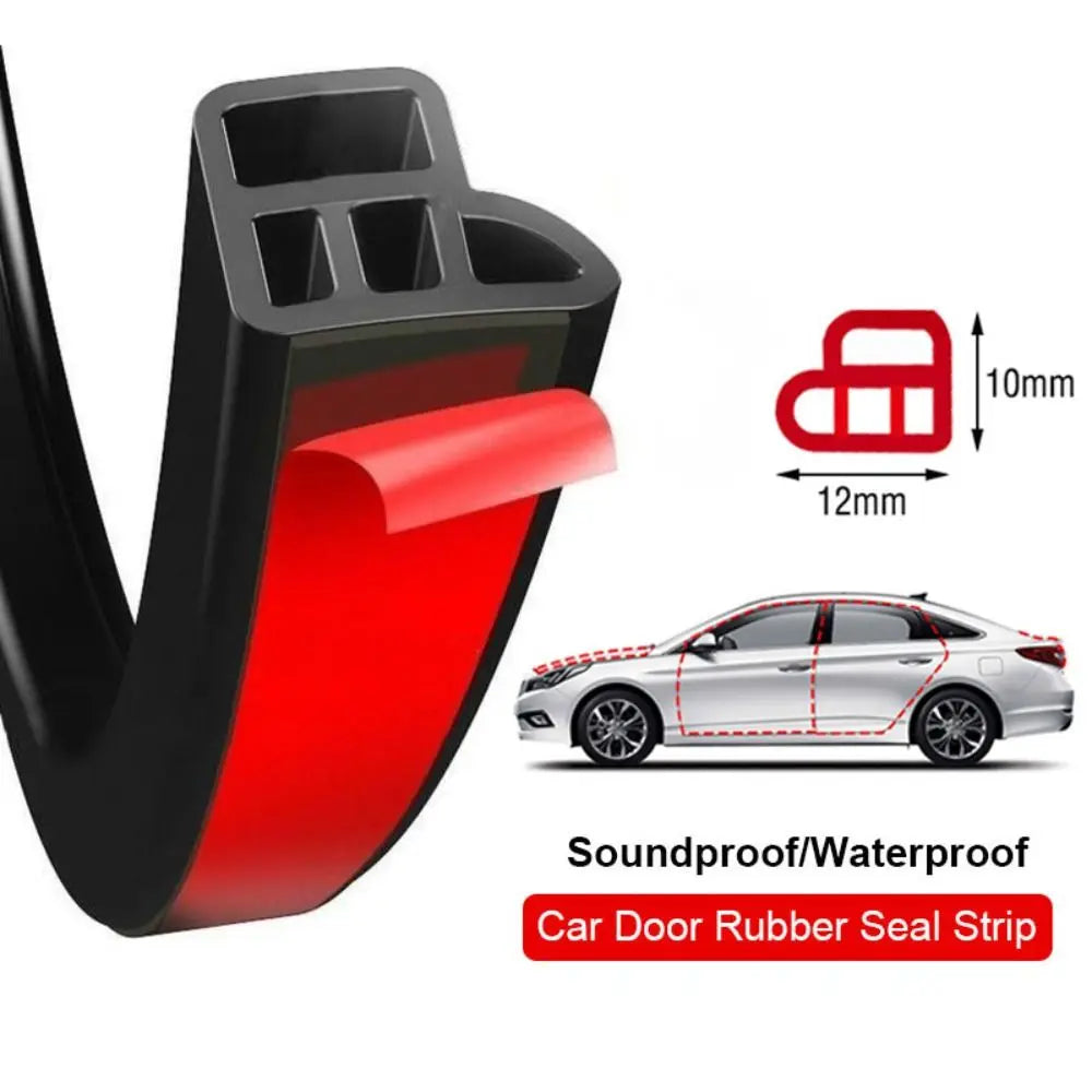 Car Door Seal Strip 5M/10M Rubber Soundproof Weather Strip Car Weather Strip Nixie