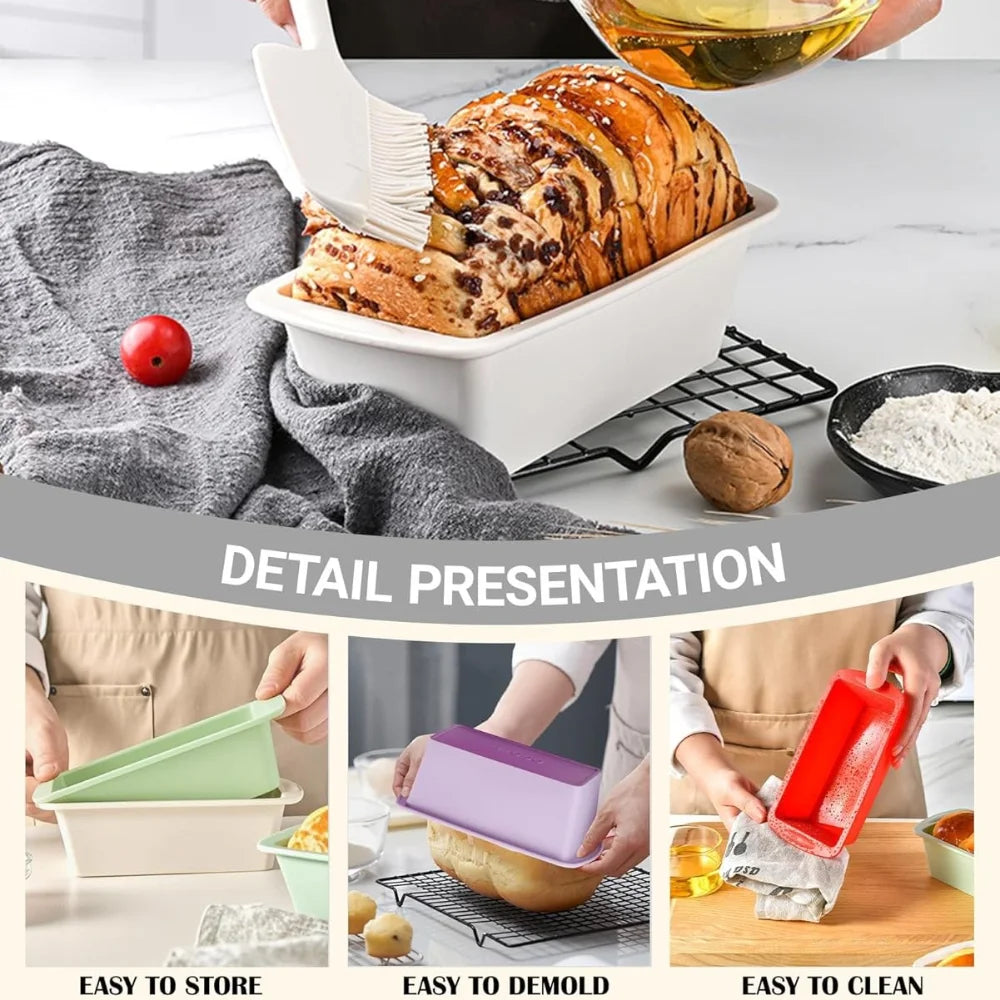 Silicone Bread Loaf Pan – Nonstick Flexible Baking Mold