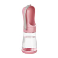 2-in-1 Portable Dog Water Bottle & Food Container Travel Pet Travel Water Bottle Nixie Pink 330ML Water