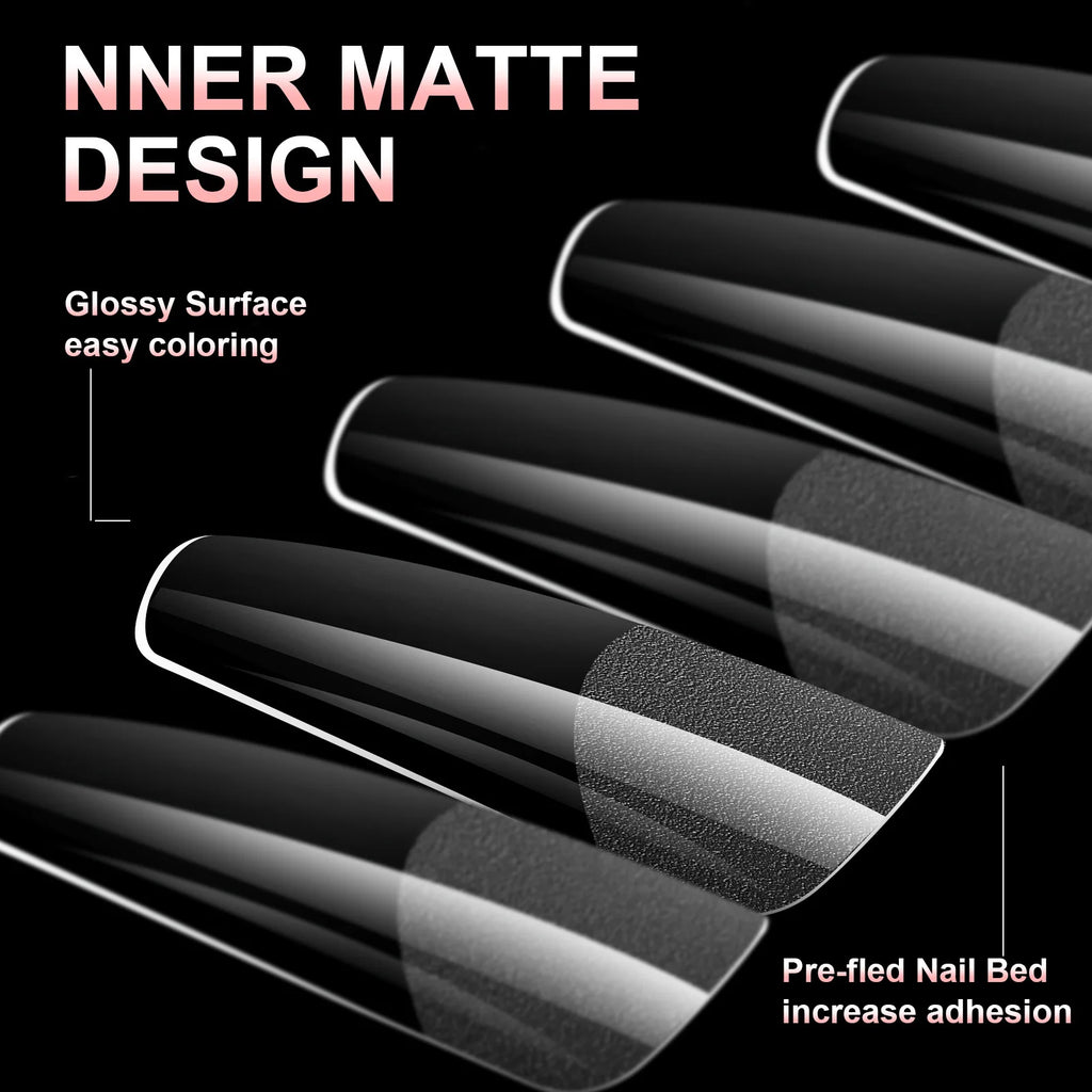 100Pcs Matte Press On Nails Half & Full Cover Acrylic Tips Press On Nails Nixie