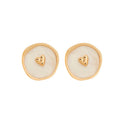 Beige Heart Drop Earrings – Zinc Alloy Crystal Fashion Jewelry Drop Earrings Nixie EJ-07-5-EH
