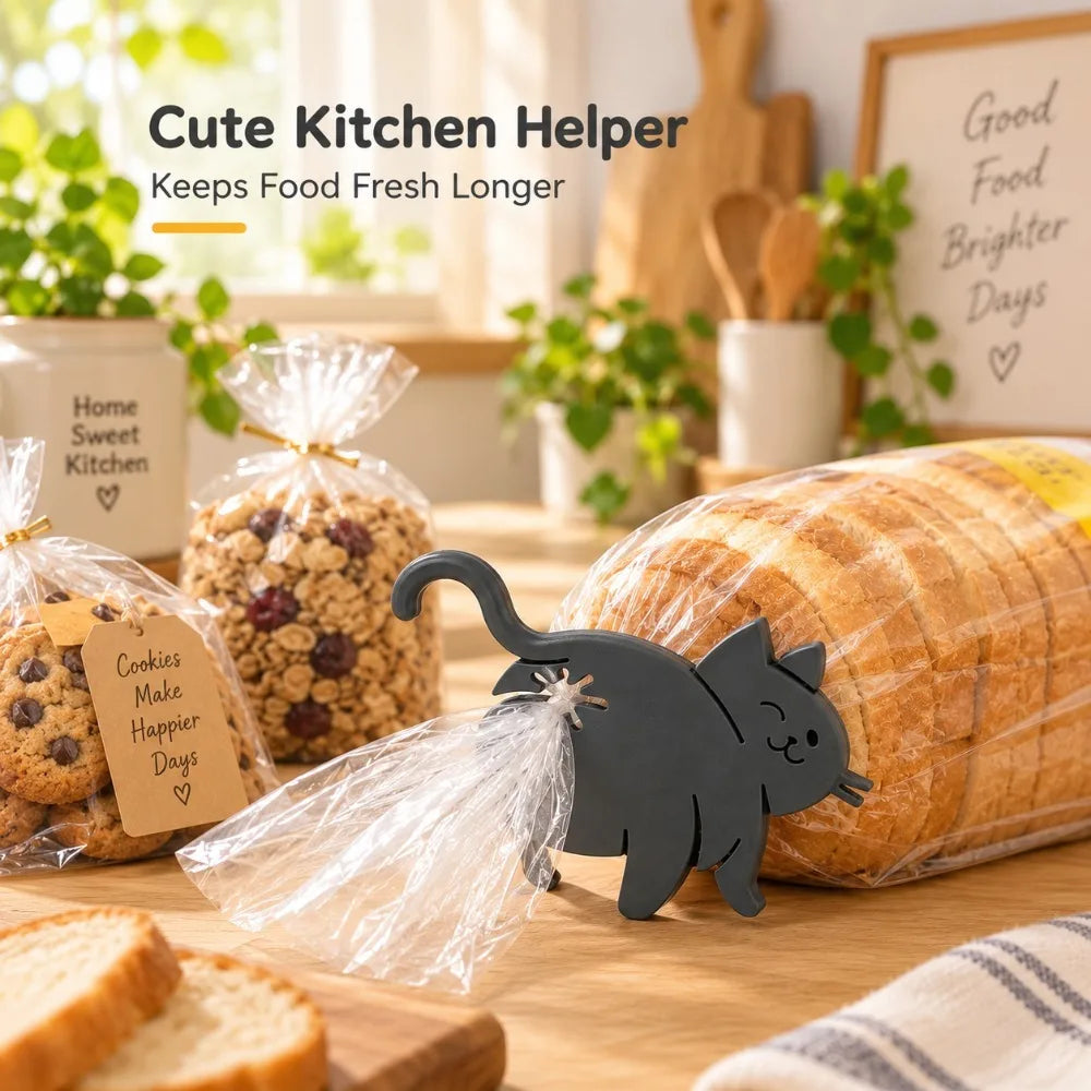 3D Cat Butt Bag Clips 2PCS – Novelty Kitchen Sealing Clamps Novelty Bag Clips Nixie