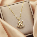 Animal Copper Pendant Gold Necklace – Collarbone Chain Pendant Necklace Nixie XL1470-1