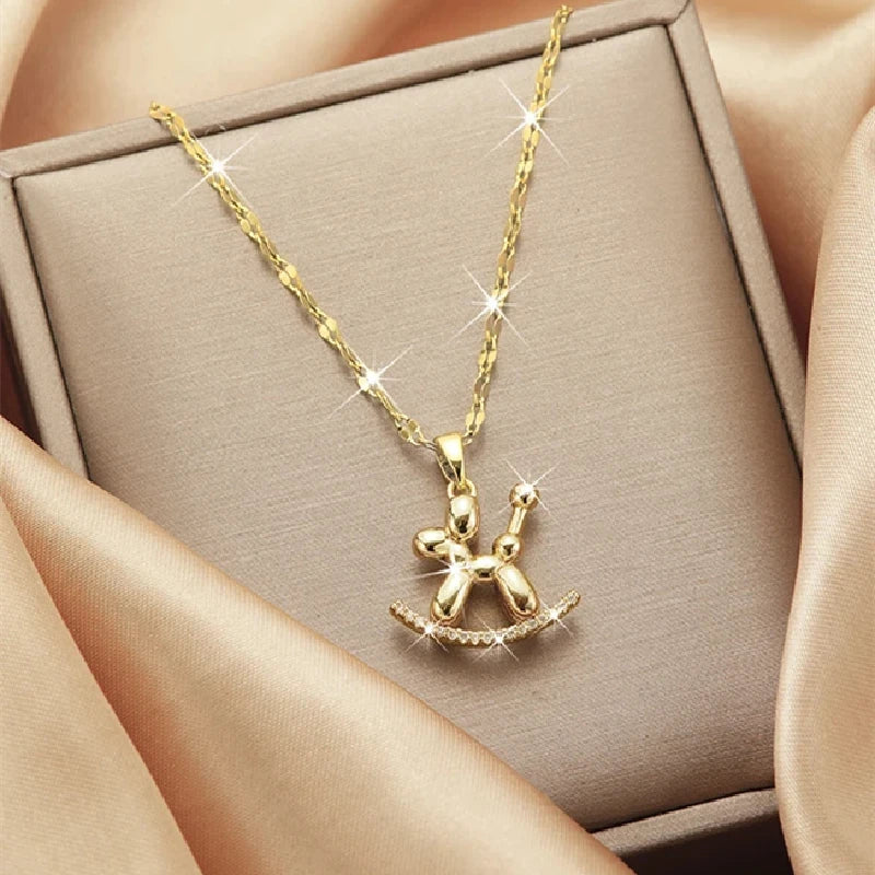 Animal Copper Pendant Gold Necklace – Collarbone Chain Pendant Necklace Nixie XL1470-1
