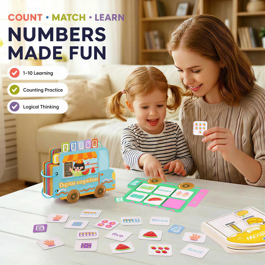 Montessori Busy Book Set – Color & Number Learning for Kids Educational Activity Book Nixie
