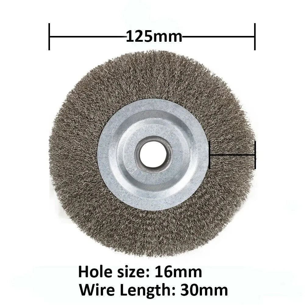 125mm Stainless Steel Crimped Wire Wheel Brush for Bench Grinder Wire Wheel Brush Nixie