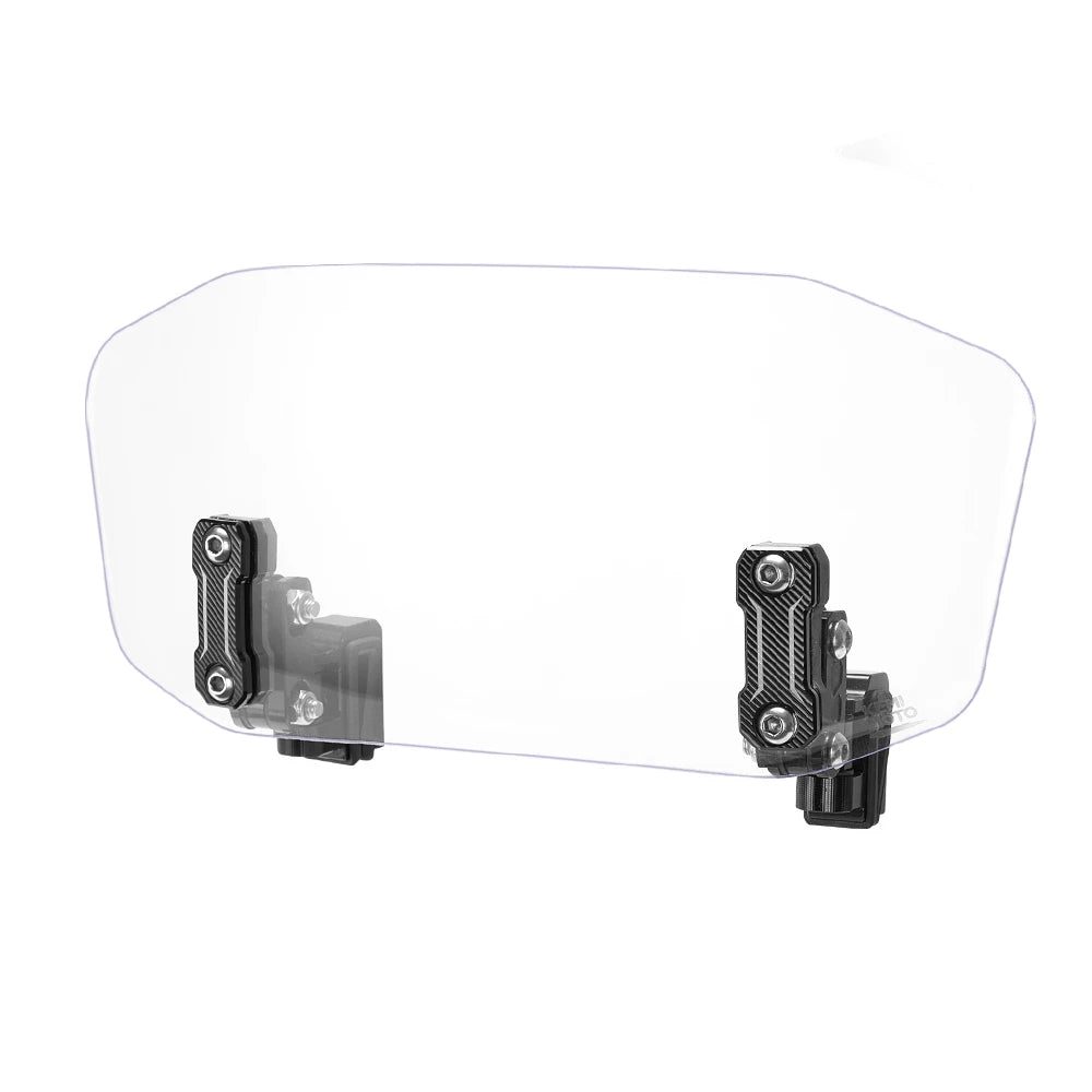KEMIMOTO Motorcycle Windshield Extension Adjustable Spoiler Clip Windshield Extension Nixie Clear