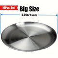 10-Piece Stainless Steel Plates Set – Dishwasher Safe & Non-Toxic Stainless Steel Plates Nixie small