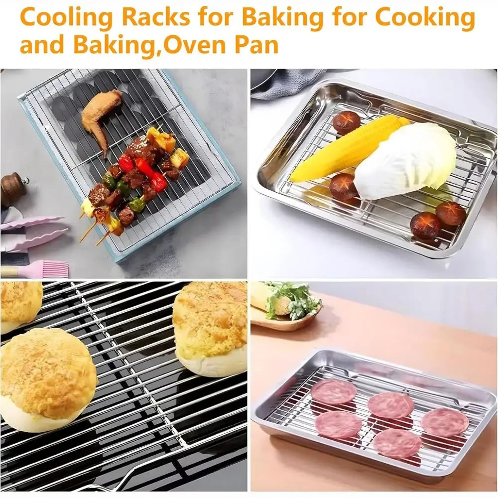 Stainless Steel Cooling Rack – Non-Stick BBQ & Cake Cooler Baking Cooling Rack Nixie