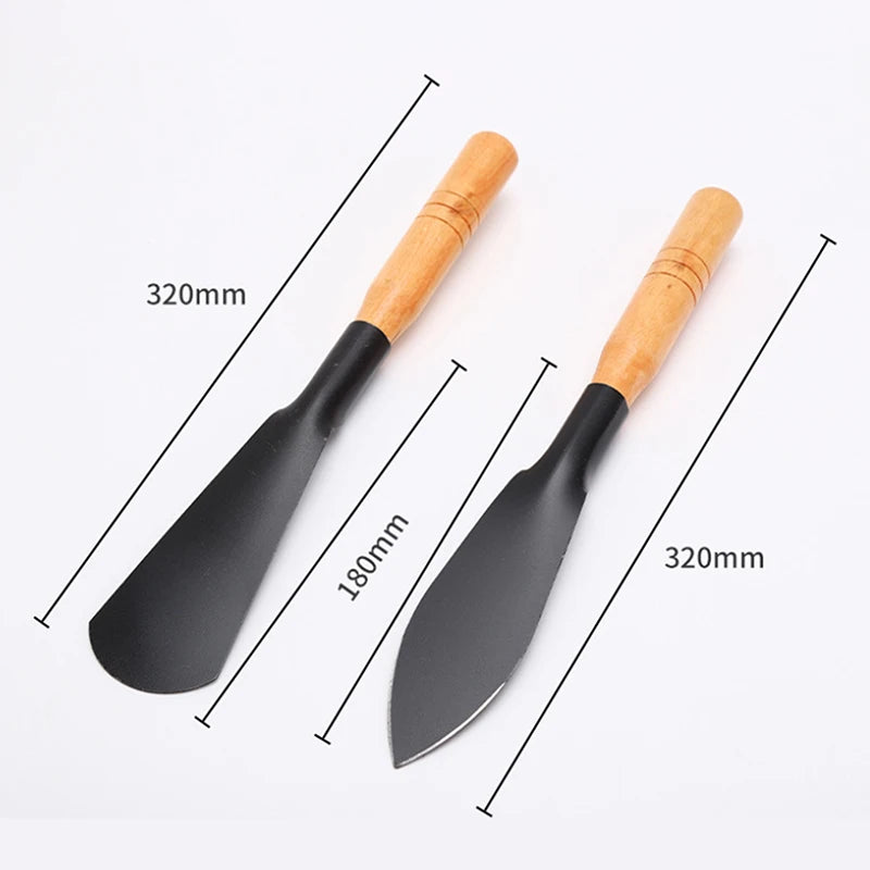 2pc Manganese Steel Garden Shovel & Hoe Set – Multifunctional Garden Hand Tool Set Nixie Black