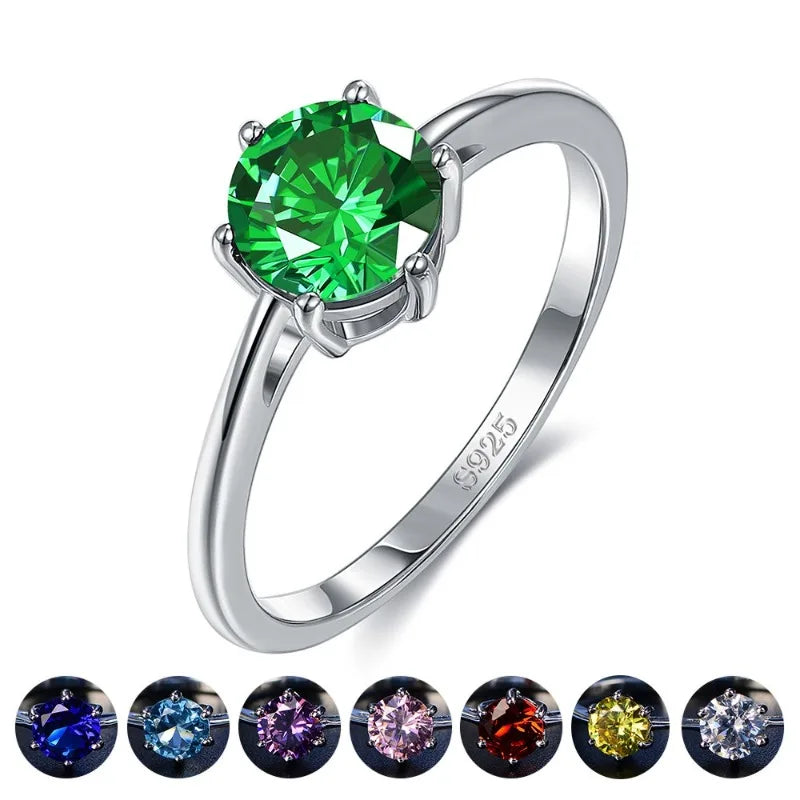 Natural Emerald 925 Silver Ring – Women's Gemstone Jewelry