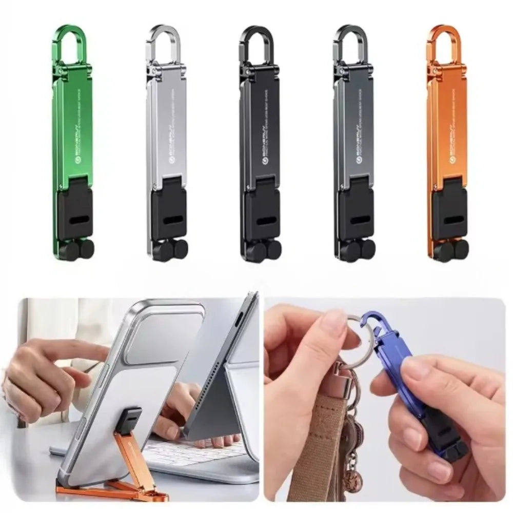 Portable Mini Keychain Phone Stand – Folding ABS Holder Phone Stand Nixie