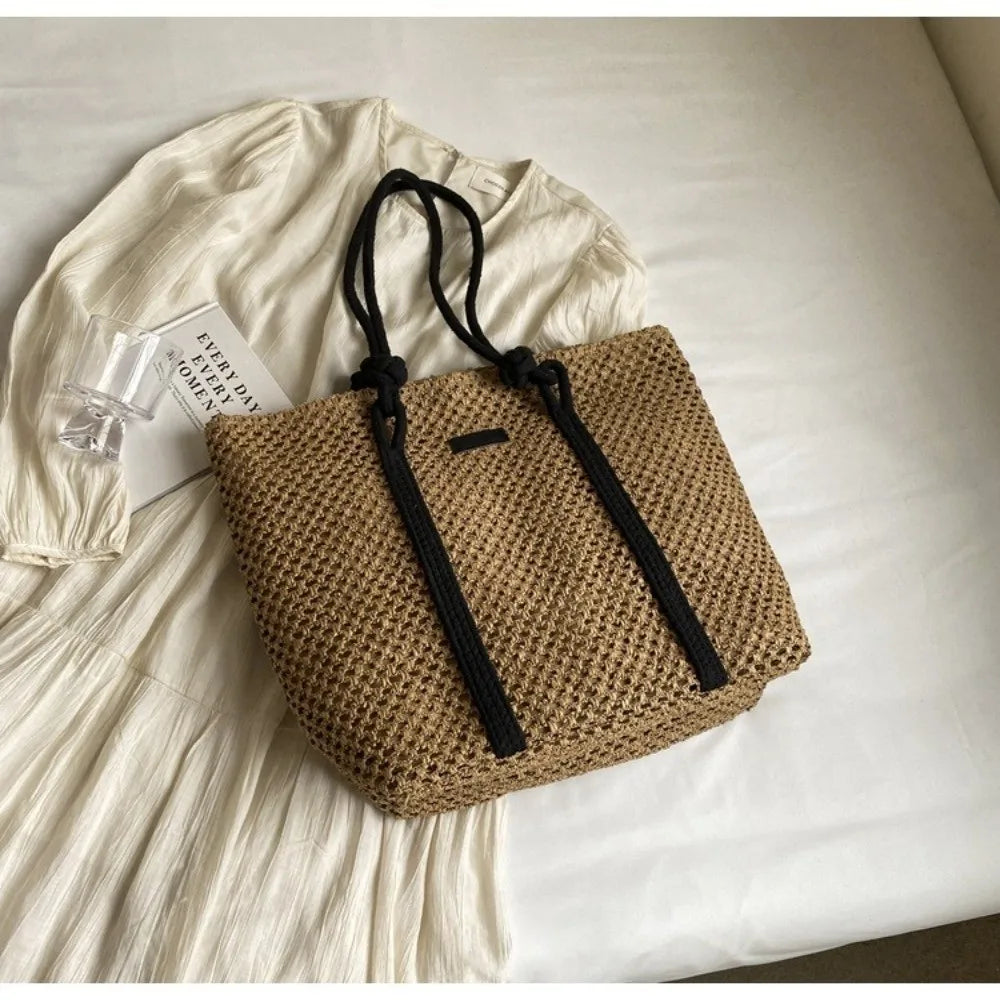 Handwoven Straw Tote Bag – Large Woven Shoulder Bag for Women Woven Tote Bag Nixie