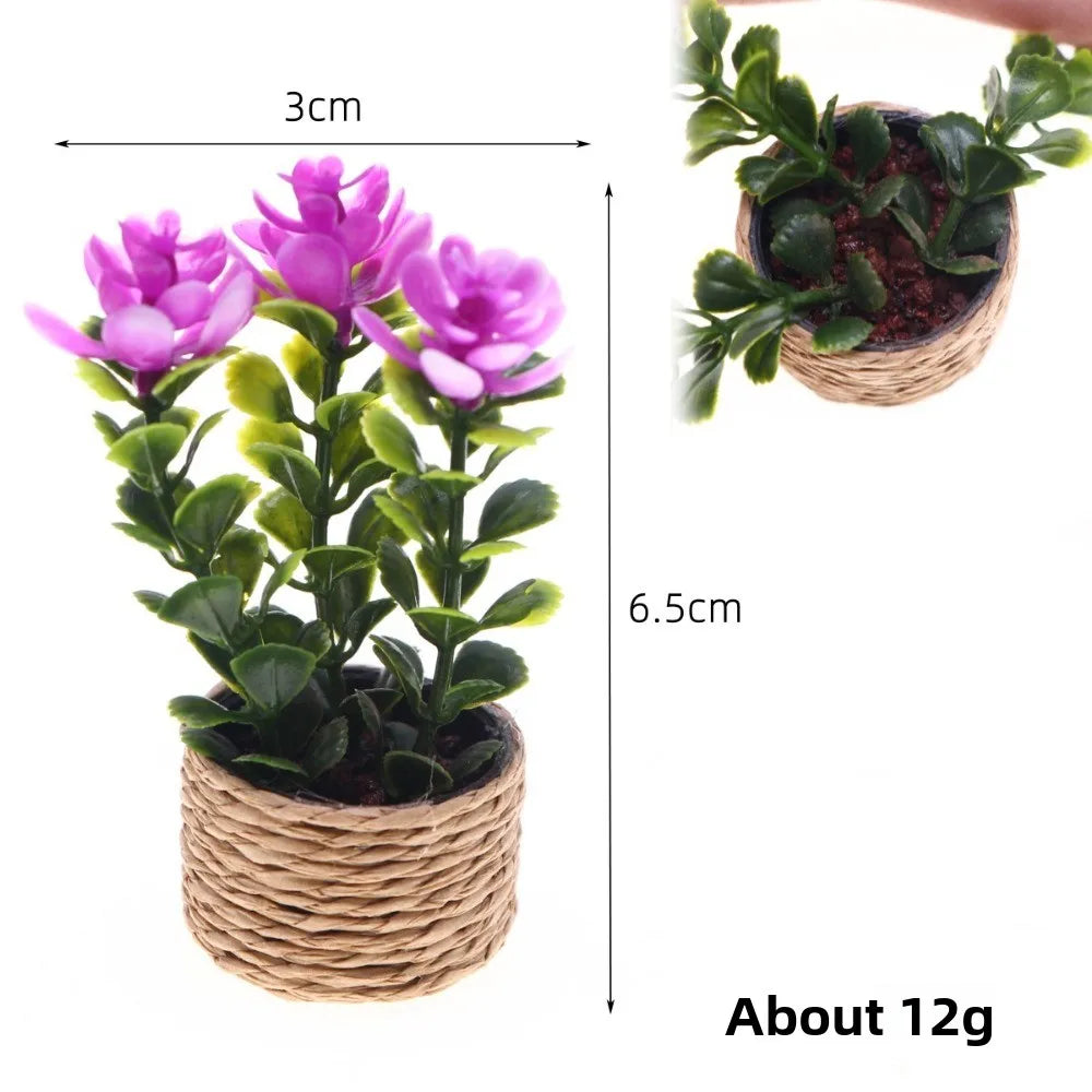 1:12 Dollhouse Miniature Vase & Potted Plant Decor (1-2pcs) Dollhouse Miniature Decor Nixie