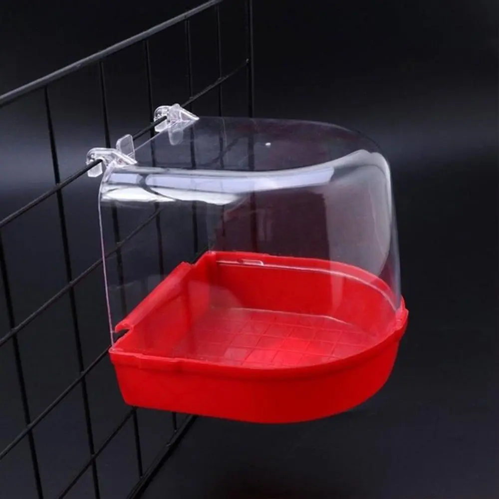 Clear Hanging Bird Bath for Cage – Parrot Bathtub Bird Bath Nixie