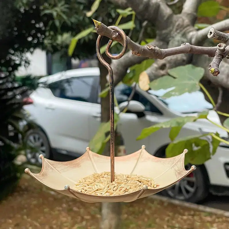 Heavy Duty Iron Hanging Bird Feeder with Large Tray Hanging Bird Feeder Nixie