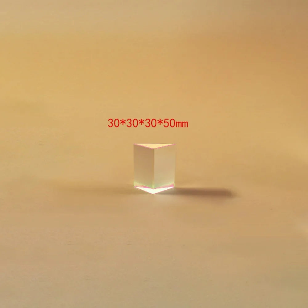 Crystal Glass Triangular Prism – Rainbow Optical Refraction Optical Glass Prism Nixie Height- 5cm