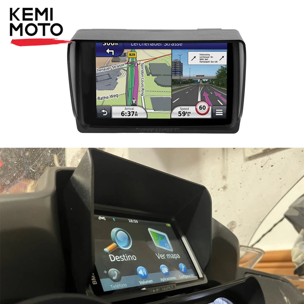 BMW Navigator V & VI GPS Sunshade Visor – R1200GS R1300GS GPS Navigator Sunshade Nixie