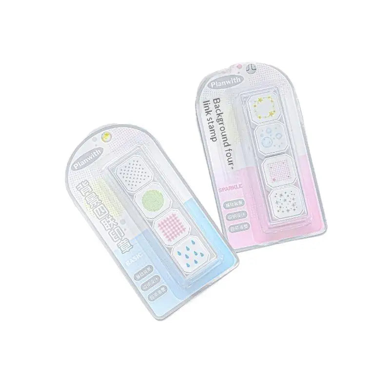 4-in-1 Background Stamp Set for Scrapbooking & Journaling