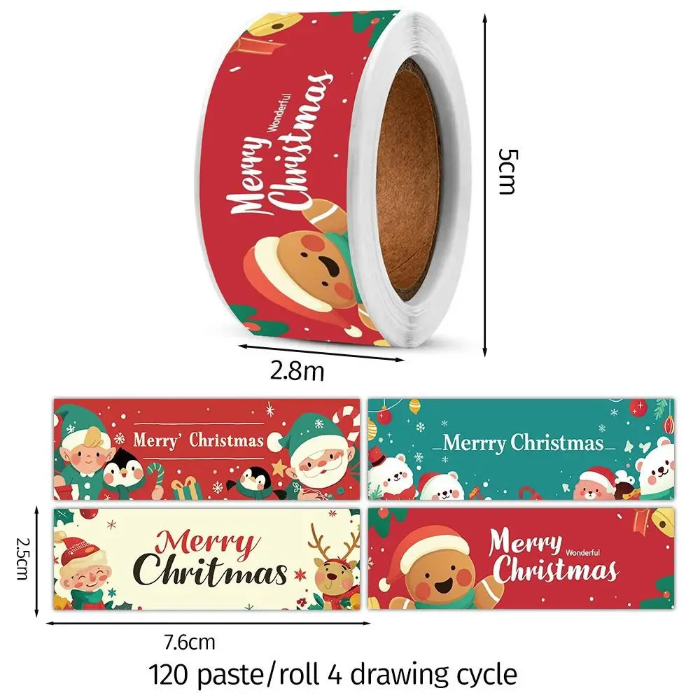 120 Christmas Stickers – Santa, Snowman & Xmas Tree Decals Holiday Stickers Nixie
