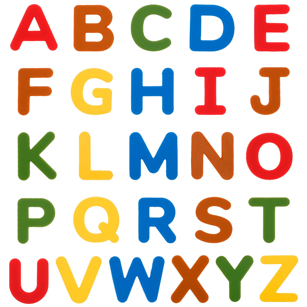 26Pcs Silicone Magnetic Alphabet Letters ABC Fridge Learning Toy Magnetic Learning Toy Nixie color