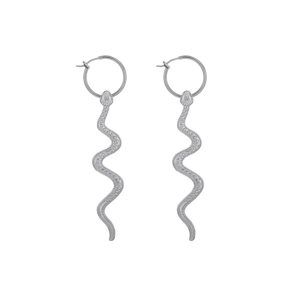 Vintage Snake Dangle Drop Earrings – Zinc Alloy Animal Style Drop Earrings Nixie