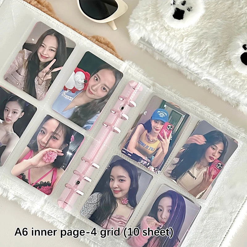 Cute Bow Plush A6 Kpop Photocard Album & Card Holder Photo Card Album Nixie