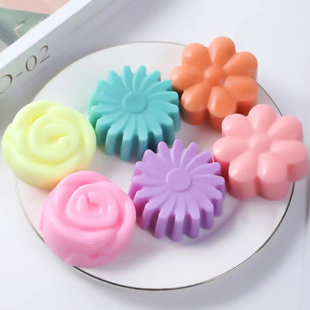 6-Cavity Flower Silicone Mold for Soap, Chocolate & Pudding Silicone Baking Mold Nixie