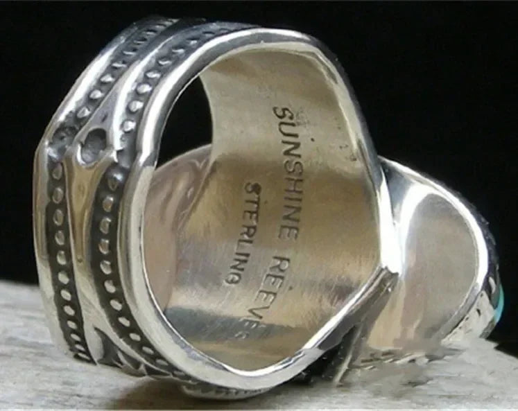 Antique Silver Turquoise Fashion Ring – Sizes 6-10 Fashion Ring Nixie