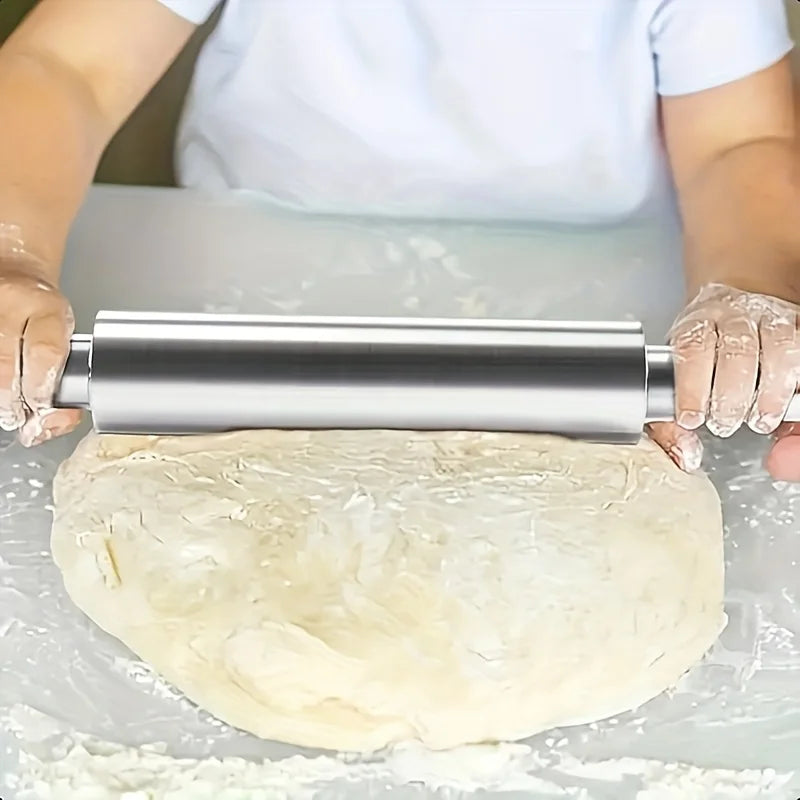 Stainless Steel Rolling Pin – Heavy Duty Dough Roller | Nixie Baking Rolling Pin Nixie