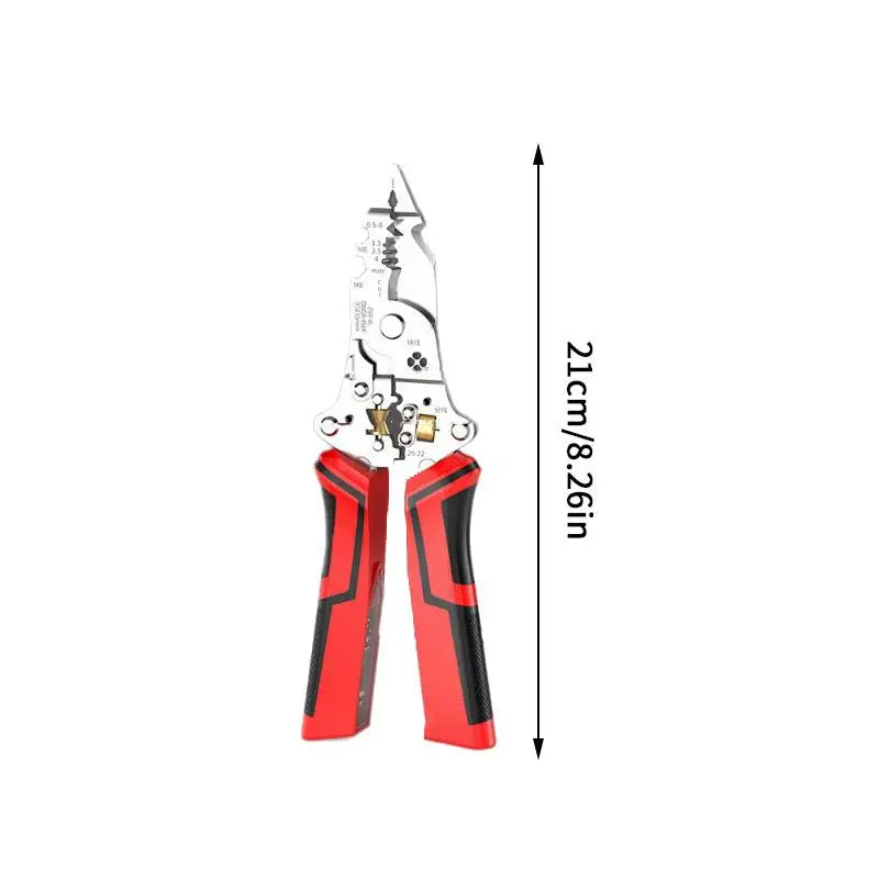 Foldable Wire Stripper Twister with Voltage Tester | JETTING Wire Stripper Tool Nixie Red