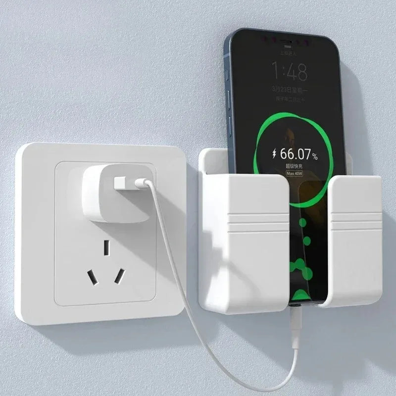 Wall Mounted Phone & Remote Holder – Kitchen Bathroom Bedroom Wall Storage Holder Nixie